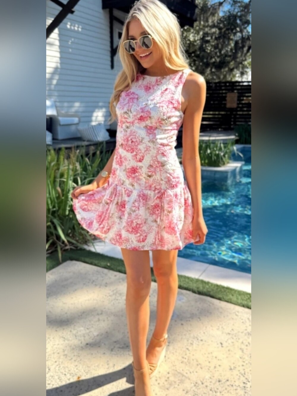 NWT Bella Rose Stori Confident Decisions Floral Mini Dress Suze Medium